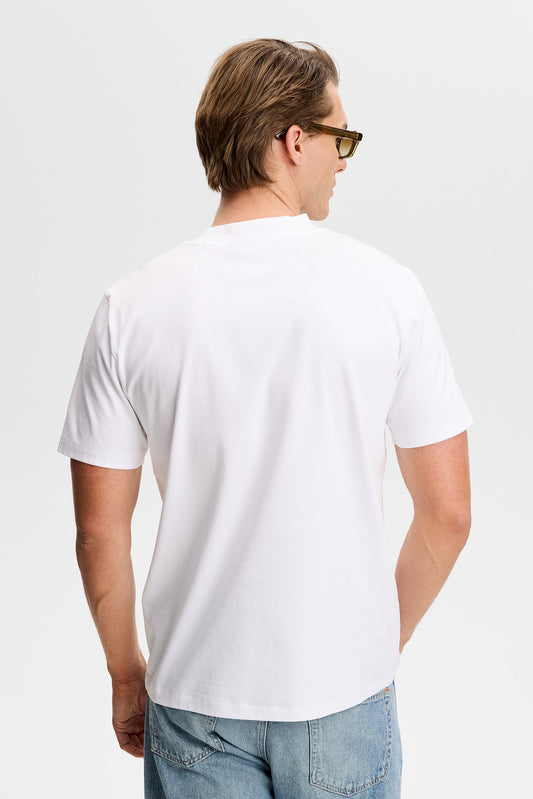 Ace Mock Neck T-Shirt / Weiß
