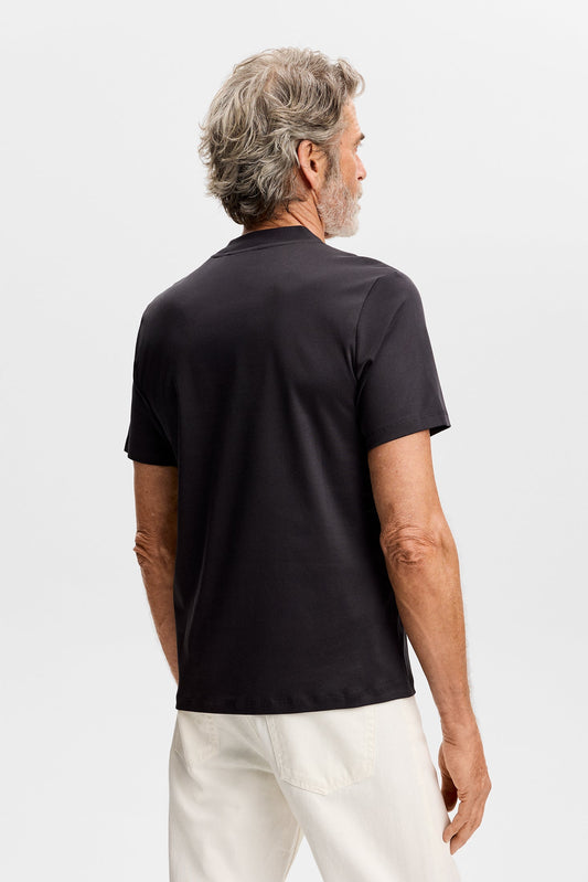Ace Mock-Neck-T-Shirt / Schwarz