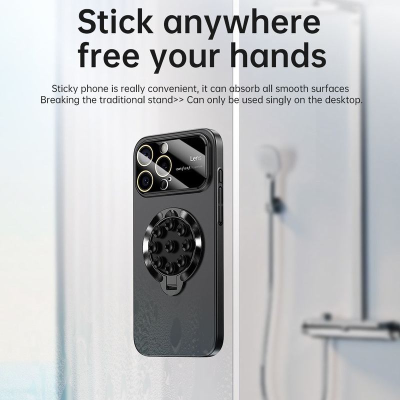 2-in-1 magnetische Ständerhülle mit Objektivfilmschutz für iPhone 16