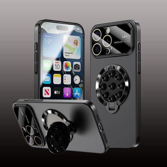 2-in-1 magnetische Ständerhülle mit Objektivfilmschutz für iPhone 16