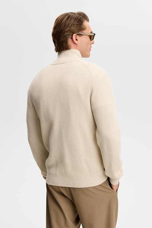 Alexis Full-Zip Cardigan / Moonbeam