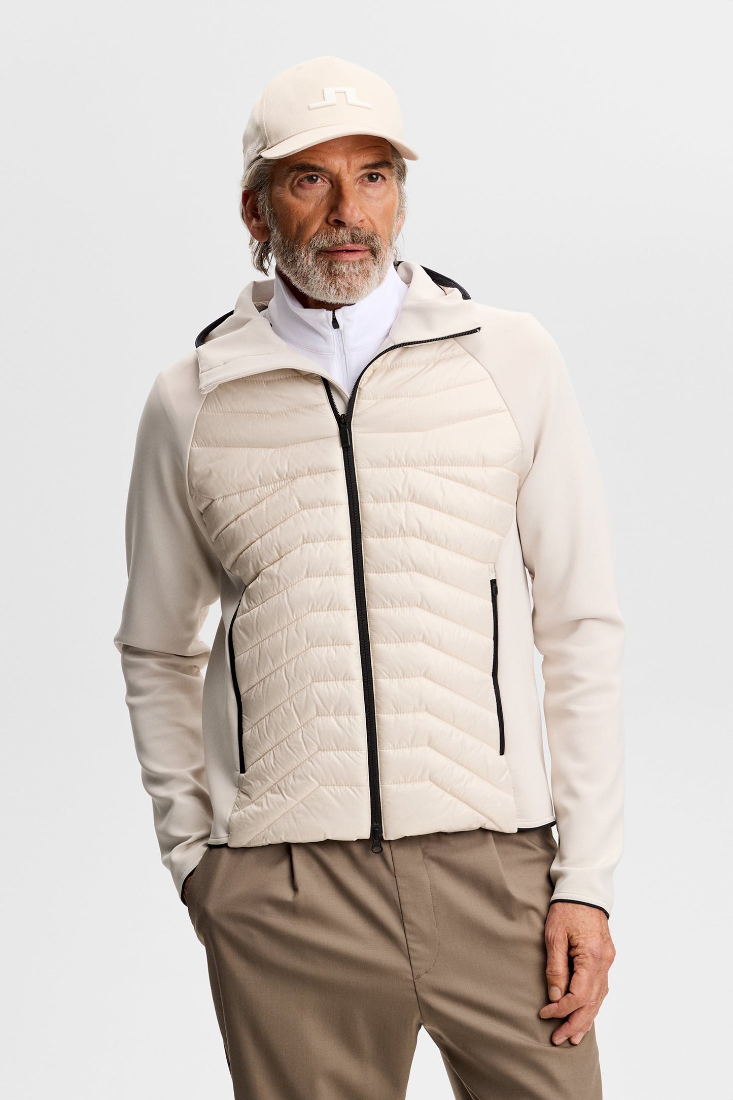 Heyden Quilt Hybrid Kapuze / Moonbeam